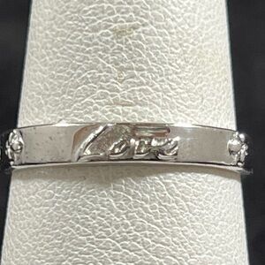 'Hope Faith Love' Sterling Silver Ring